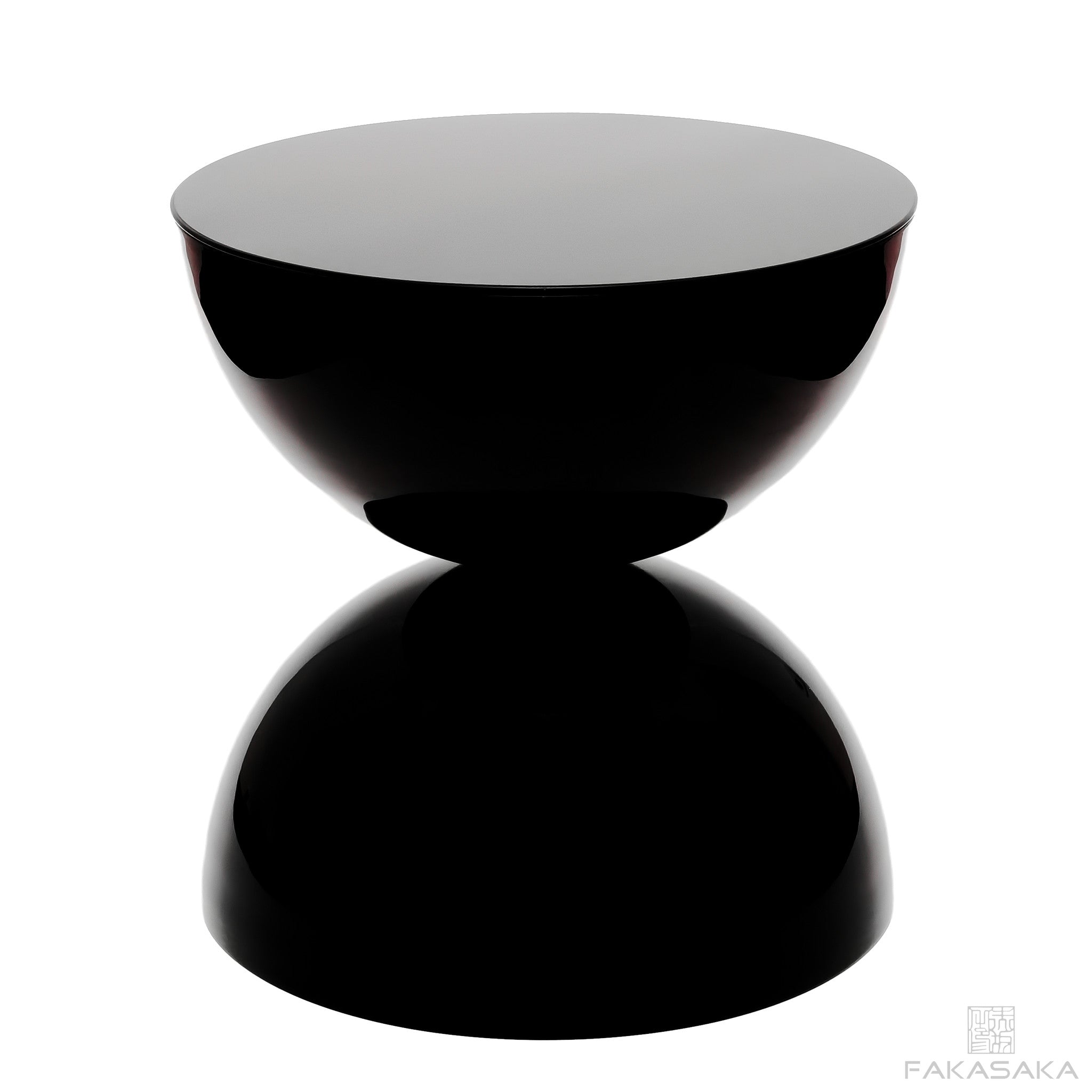 FA11 SIDE TABLE / DRINK TABLE<br><br>BLACK GLASS ON TOP<br>LACQUER BLACK
