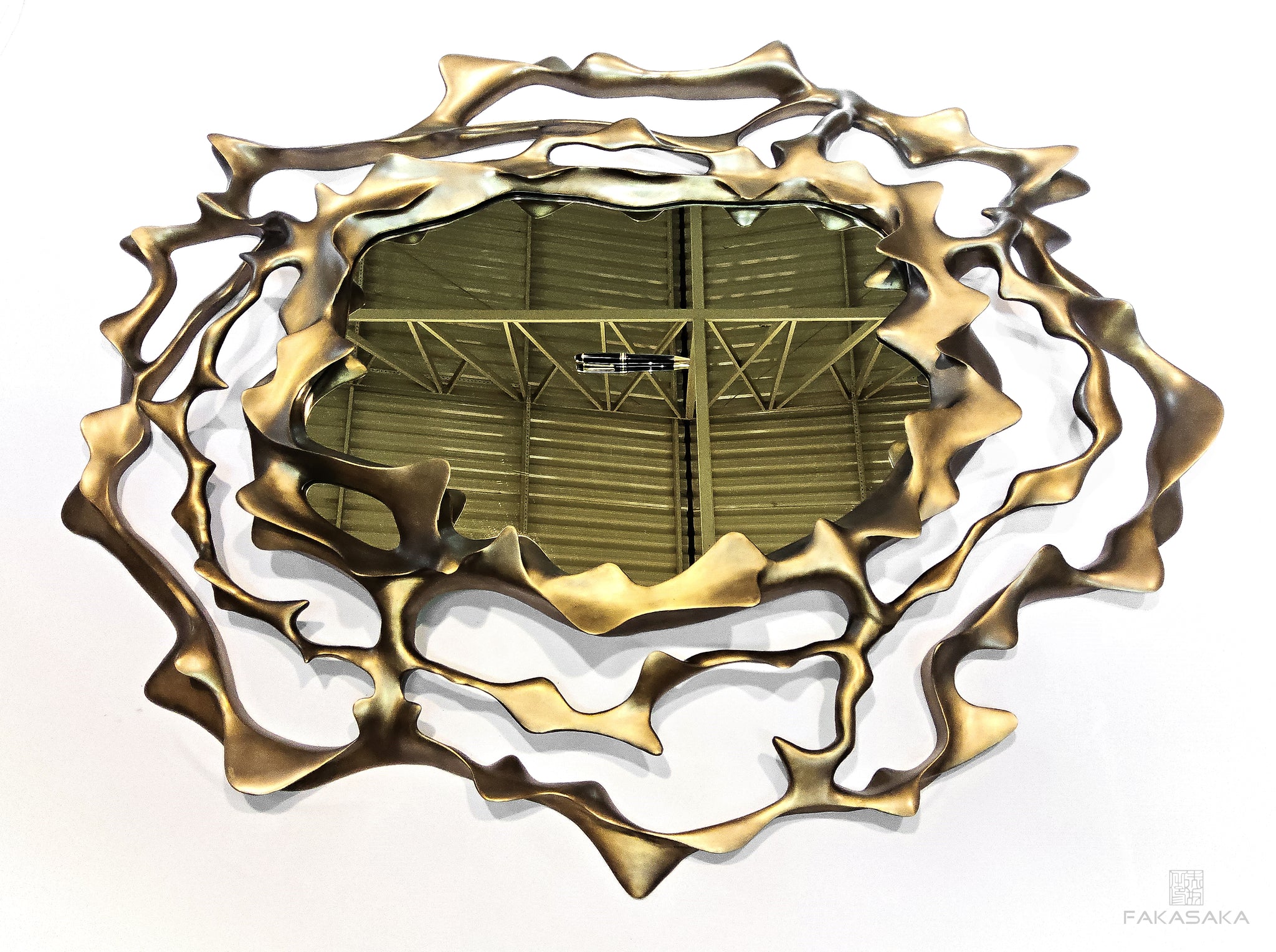 ALEXIA<br><br>LARGE SIZE MIRROR<br><br>BLACKBROWN BRONZE<br>SILVER MIRROR