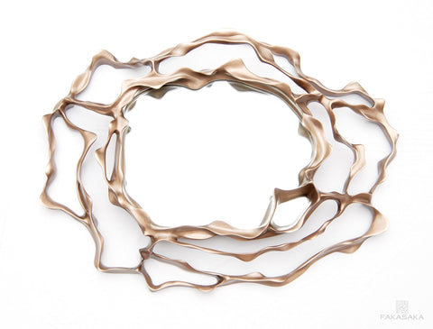 ALEXIA<br><br>MIRROR / CENTERPIECE<br><br>BLACKBROWN BRONZE<br>SILVER MIRROR