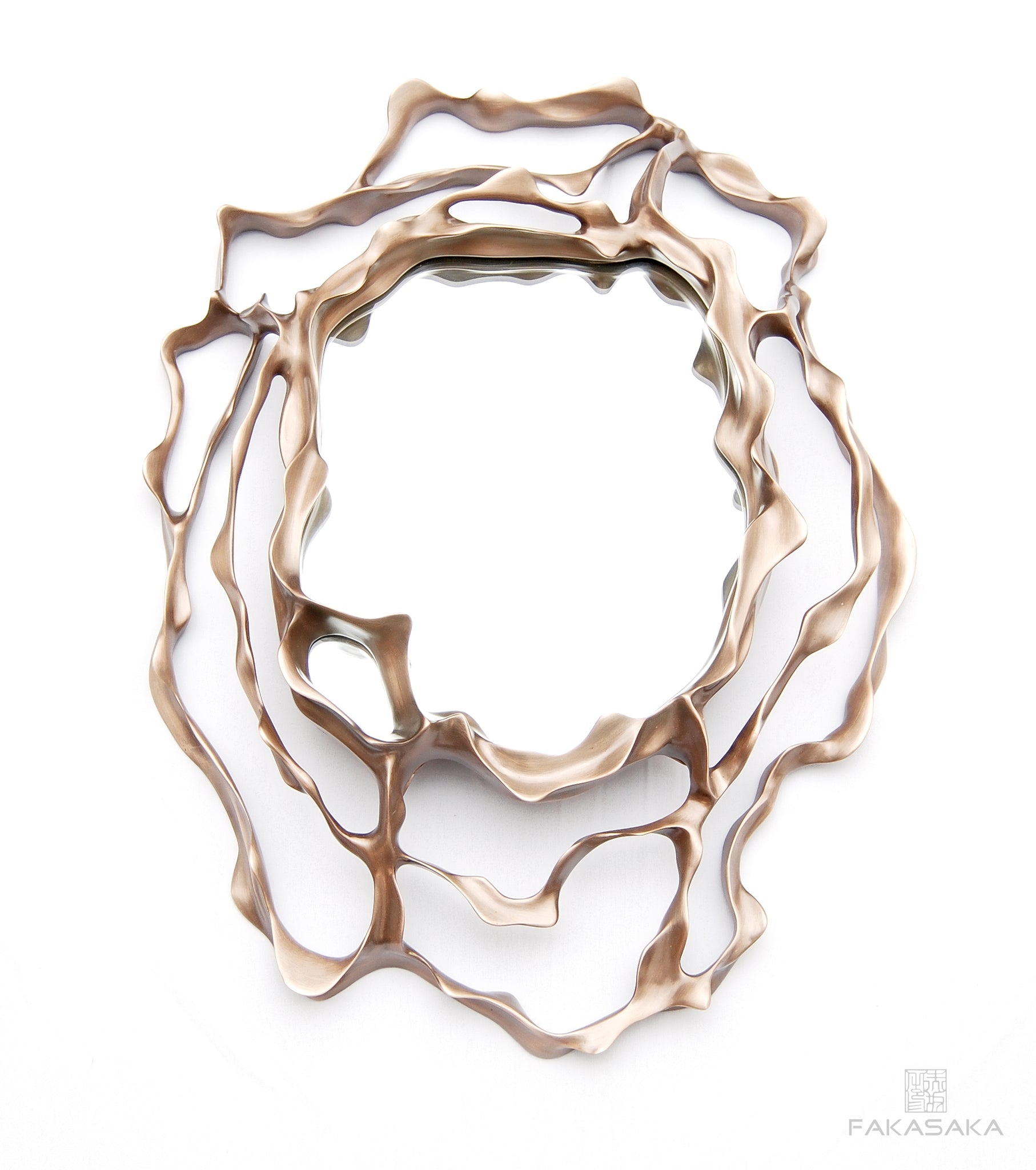 ALEXIA<br><br>MIRROR / CENTERPIECE<br><br>BLACKBROWN BRONZE<br>SILVER MIRROR
