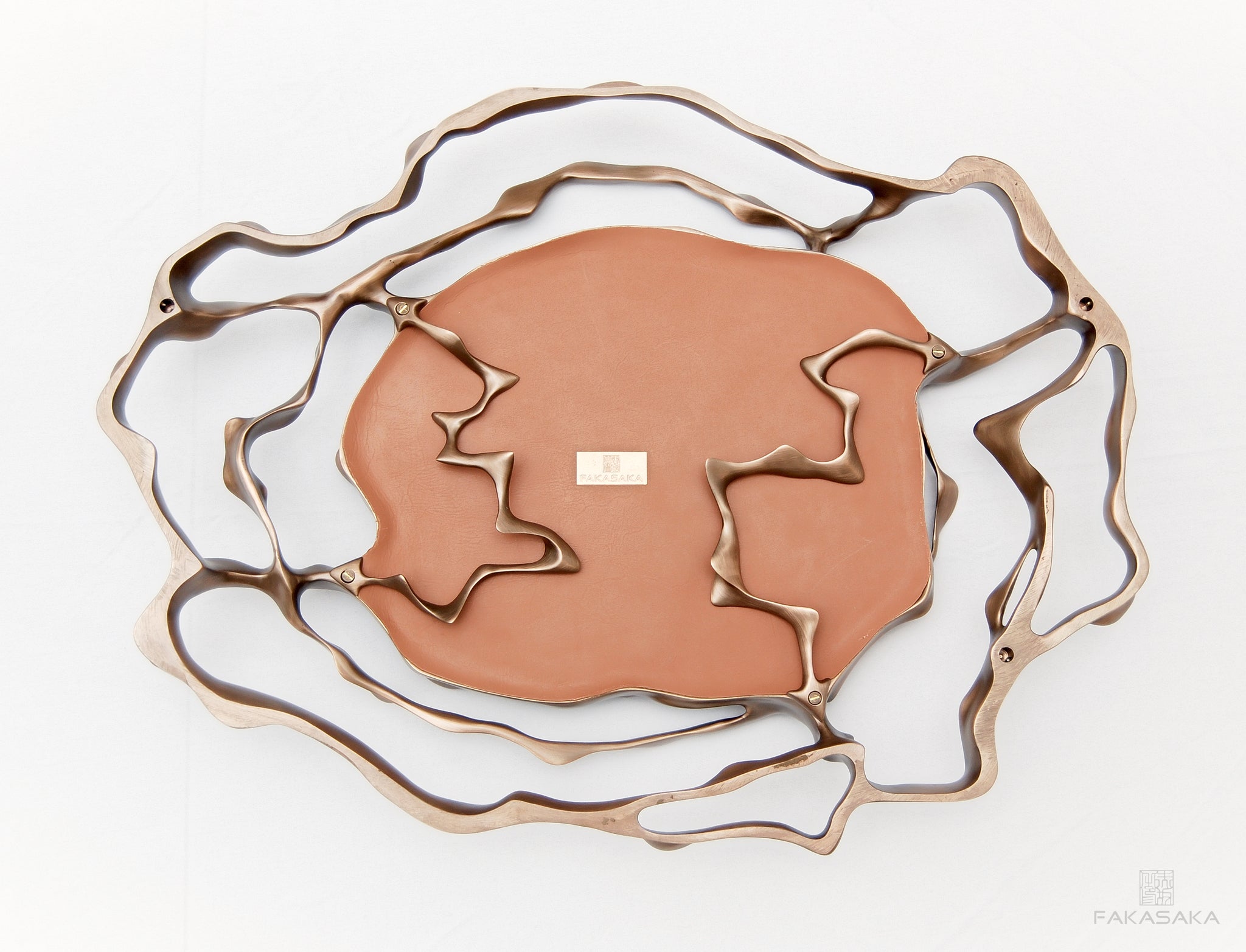 ALEXIA<br><br>MIRROR / CENTERPIECE<br><br>BLACKBROWN BRONZE<br>SILVER MIRROR