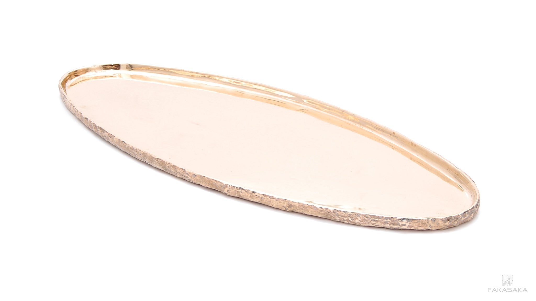 APPLE <br><br>OVAL TRAY / CENTERPIECE / CANDLE TRAY<br><br>POLISHED BRONZE