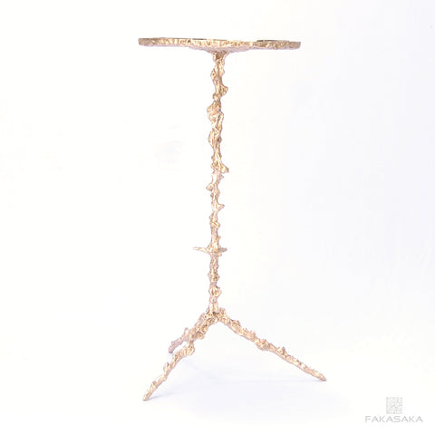 AVIDAN DRINK TABLE<br><br>BRONZE TOP 2<br>POLISHED BRONZE