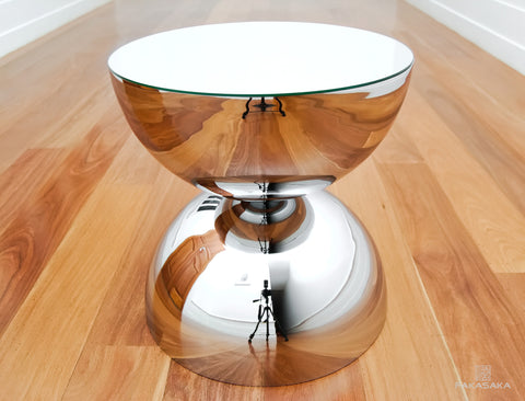 FA11 SIDE TABLE<br><br>MIRROR ON TOP<br>CHROMED