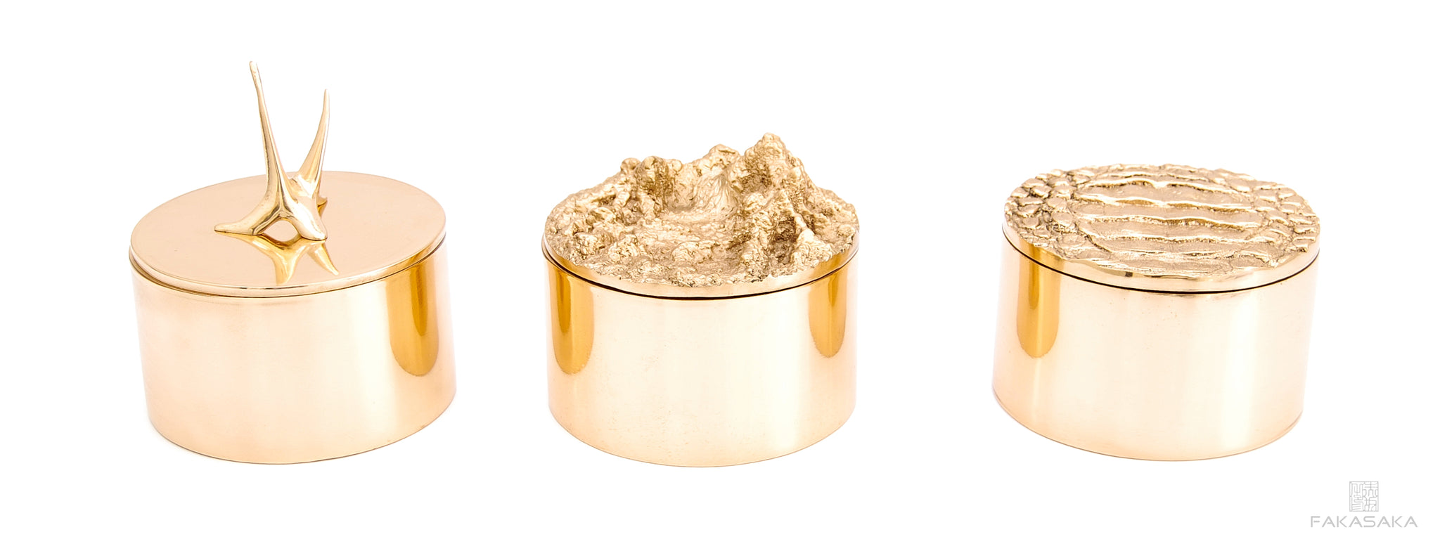 FLORENCE<br><br>SMALL BOX / ASHTRAY<br><br>POLISHED BRONZE