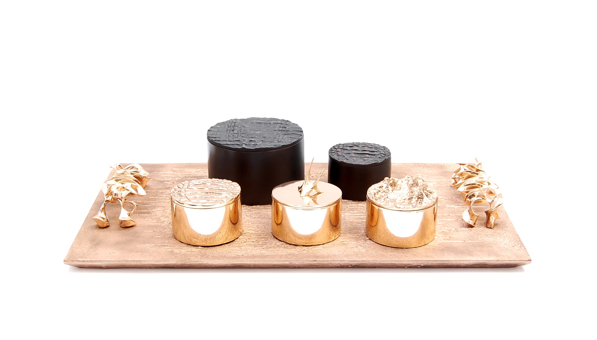 MARIAE<br><br>BAR TRAY / CENTERPIECE / CANDLE TRAY<br><br>POLISHED BRONZE